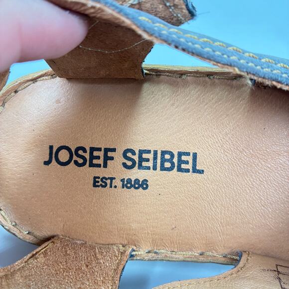Josef Seibel Rosalie 13 Dark Blue Leather Hook & Loop Women’s Size US 9.5 EU 40 - Picture 8 of 10